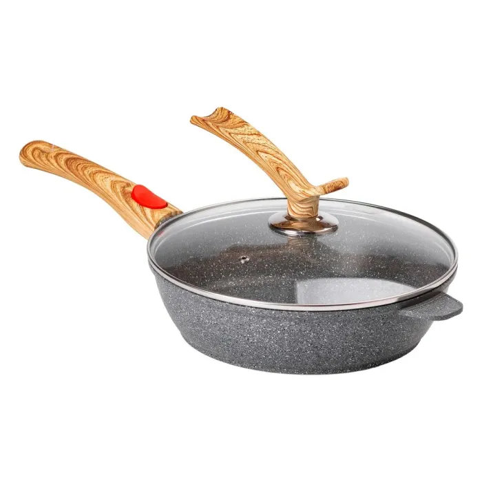 Сковорода MGC з кришкою 26 см з антипригарним покриттям 2.8 л зі знімною ручкою сіра (HP-4-464G) - зображення 1