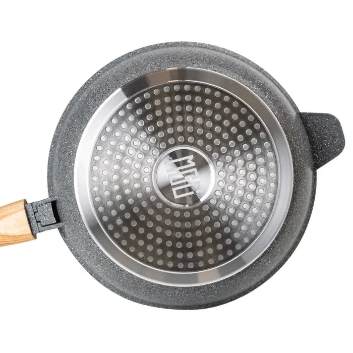 Сковорода MGC з кришкою 26 см з антипригарним покриттям 2.8 л зі знімною ручкою сіра (HP-4-464G) - зображення 3