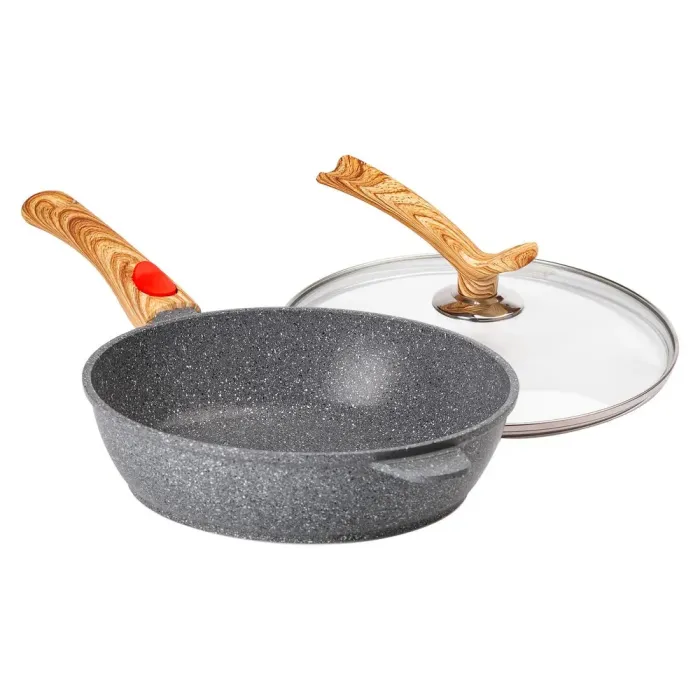 Сковорода MGC з кришкою 26 см з антипригарним покриттям 2.8 л зі знімною ручкою сіра (HP-4-464G) - зображення 5