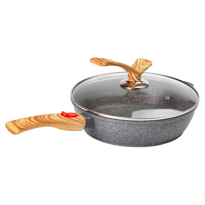 Сковорода MGC з кришкою 26 см з антипригарним покриттям 2.8 л зі знімною ручкою сіра (HP-4-464G) - зображення 6