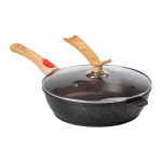 Сковорода MGC з кришкою 28 см з антипригарним покриттям 3.5 л зі знімною ручкою чорна (HP-4-465B)