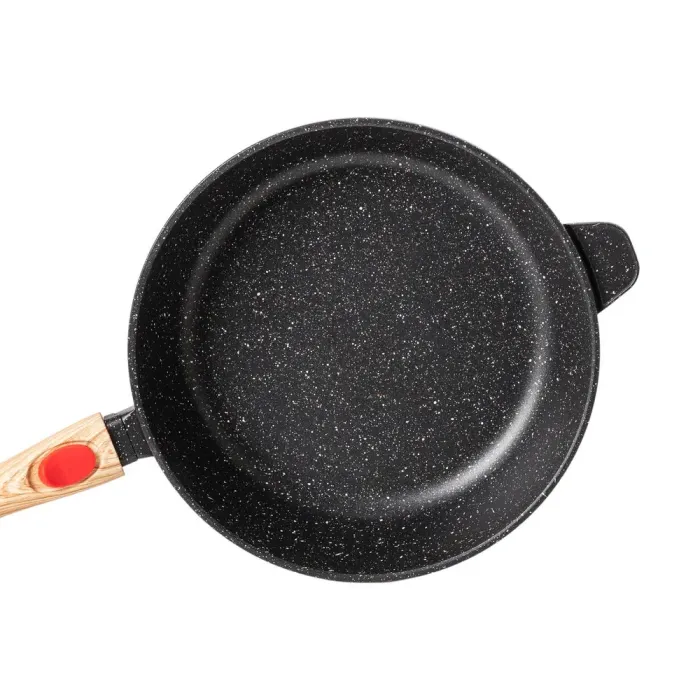 Сковорода MGC з кришкою 28 см з антипригарним покриттям 3.5 л зі знімною ручкою чорна (HP-4-465B) - зображення 2