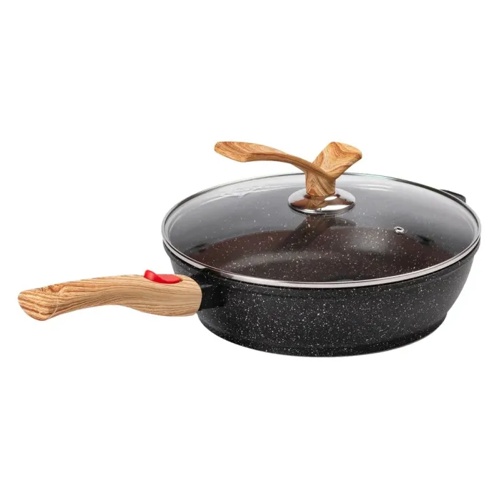 Сковорода MGC з кришкою 28 см з антипригарним покриттям 3.5 л зі знімною ручкою чорна (HP-4-465B) - зображення 6