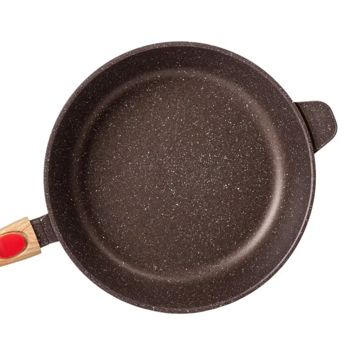 Сковорода MGC з кришкою 28 см з антипригарним покриттям 3,5 л зі знімною ручкою кофейна (HP-4-465CO) - зображення 2