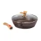Сковорода MGC з кришкою 28 см з антипригарним покриттям 3,5 л зі знімною ручкою кофейна (HP-4-465CO)