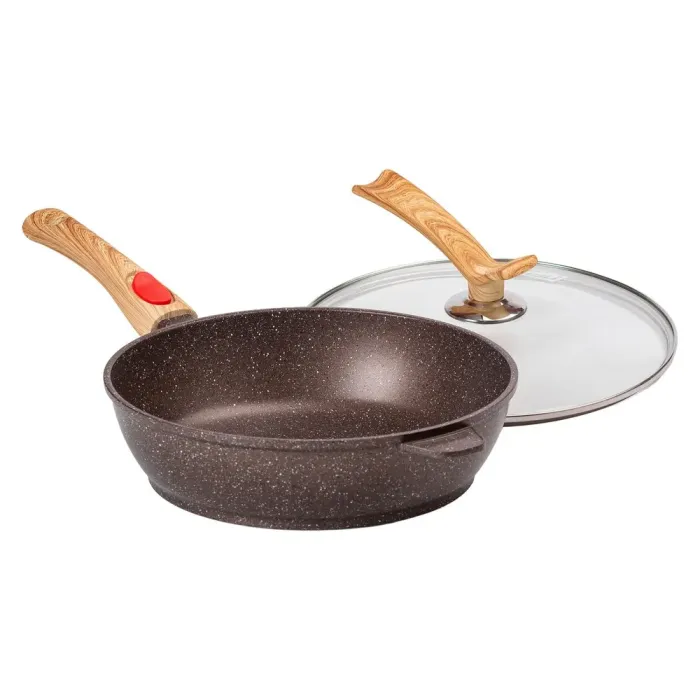 Сковорода MGC з кришкою 28 см з антипригарним покриттям 3,5 л зі знімною ручкою кофейна (HP-4-465CO) - зображення 5