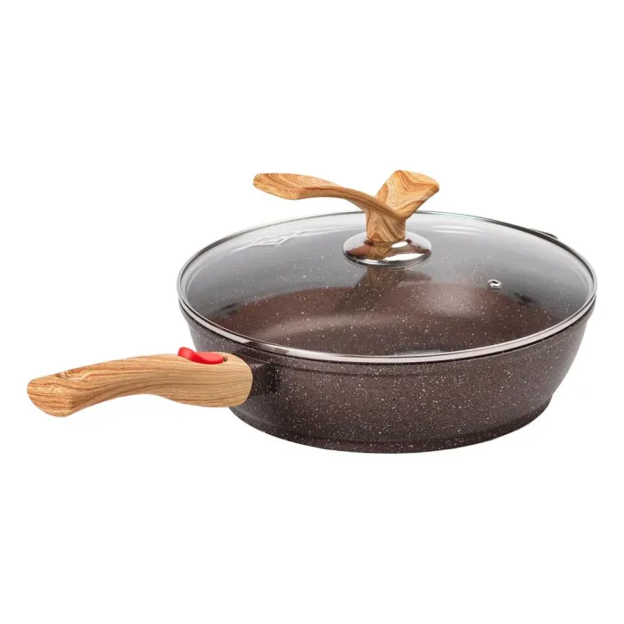 Сковорода MGC з кришкою 28 см з антипригарним покриттям 3,5 л зі знімною ручкою кофейна (HP-4-465CO) - зображення 6