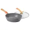 Сковорода MGC з кришкою 28 см з антипригарним покриттям 3,5 л зі знімною ручкою сіра (HP-4-465G)