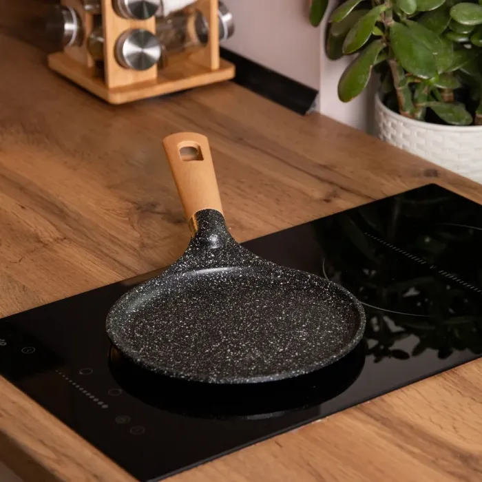 Сковорода для блинов MGC 20 см с мраморным антипригарным покрытием черная (HP-4-426B) - изображение 5