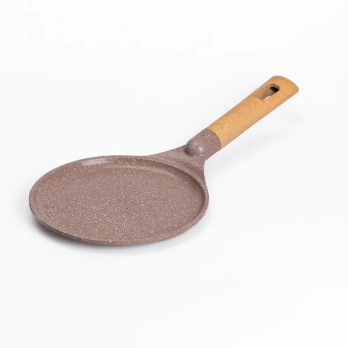 Сковорода для блинов MGC 20 см с мраморным антипригарным покрытием коричневая (HP-4-426CO) - изображение 1