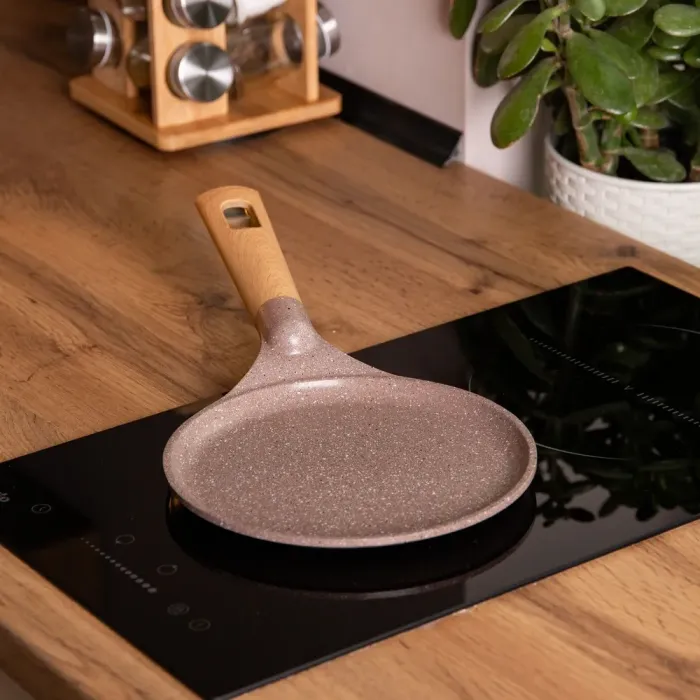 Сковорода для блинов MGC 20 см с мраморным антипригарным покрытием коричневая (HP-4-426CO) - изображение 5