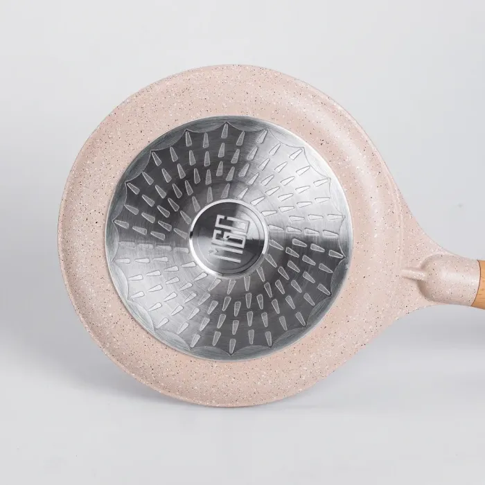 Сковорода для блинов MGC 22 см с мраморным антипригарным бежевым покрытием (HP-4-427CR) - изображение 3