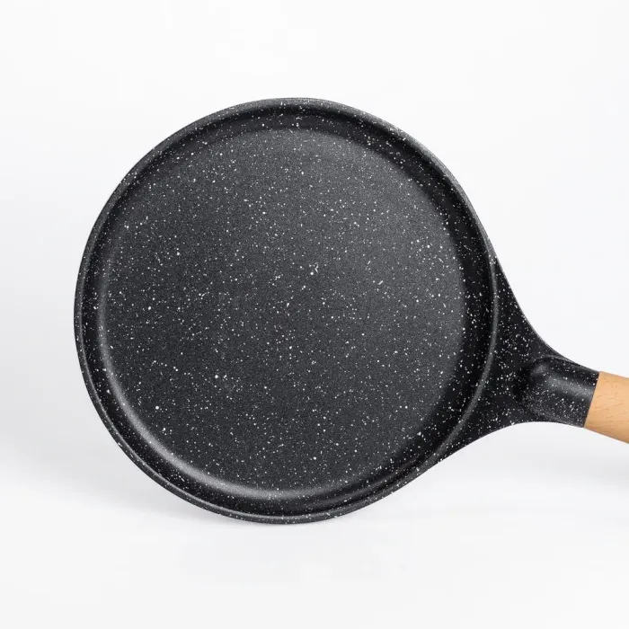 Сковорода для млинців MGC 22 см з мармуровим антипригарним покриттям чорна (HP-4-427B) - зображення 2