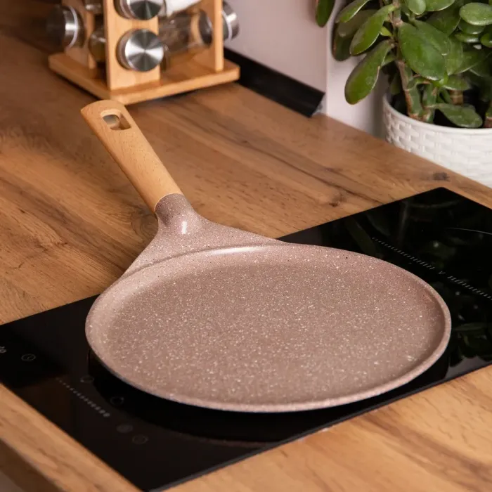 Сковорода для блинов MGC 22 см с мраморным антипригарным покрытием коричневая (HP-4-427CO) - изображение 5