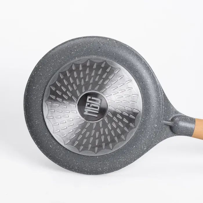 Сковорода для млинців MGC 22 см з мармуровим антипригарним покриттям сіра (HP-4-427G) - зображення 3