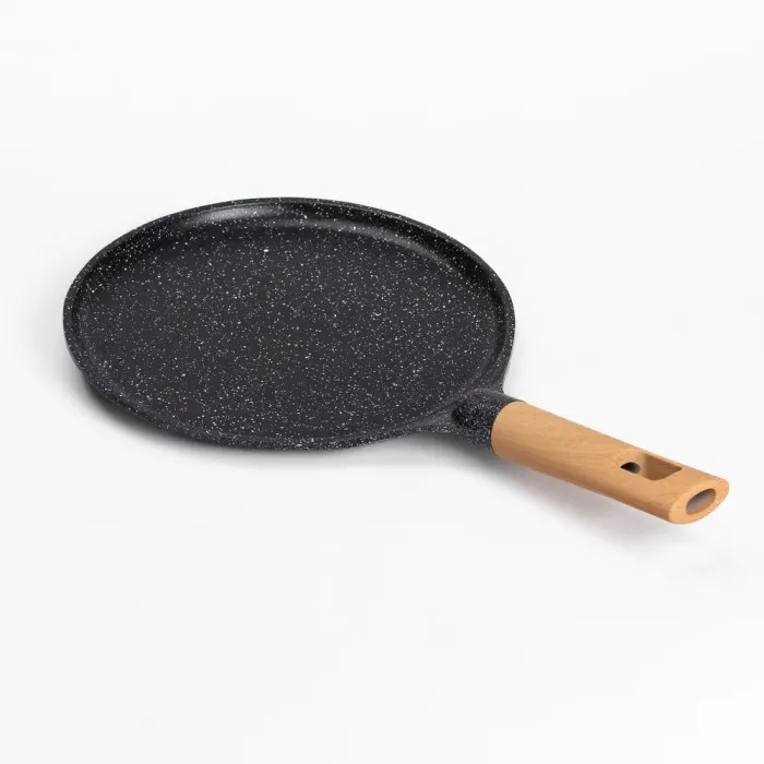 Сковорода для млинців MGC 24 см з мармуровим антипригарним покриттям чорна (HP-4-428B) - зображення 4