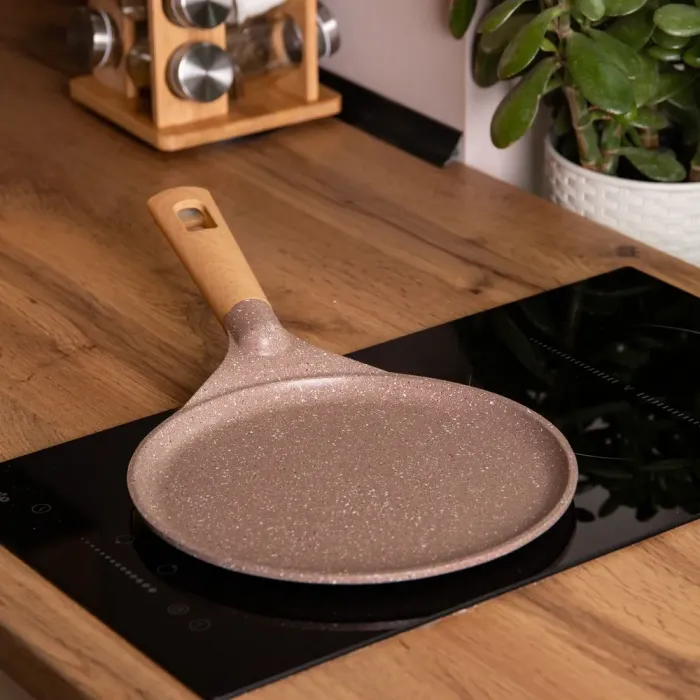 Сковорода для блинов MGC 24 см с мраморным антипригарным покрытием коричневая (HP-4-428CO) - изображение 5