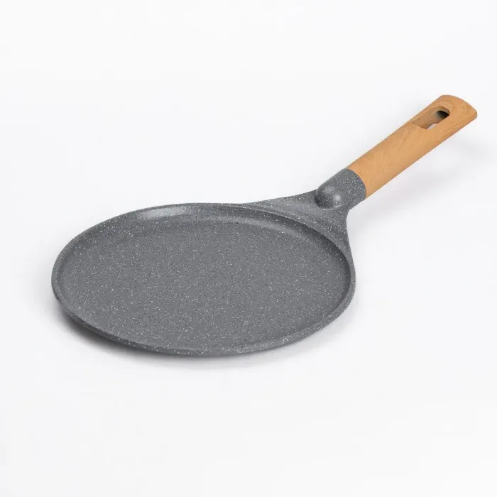 Сковорода для млинців MGC 24 см з мармуровим антипригарним покриттям сіра (HP-4-428G) - зображення 1