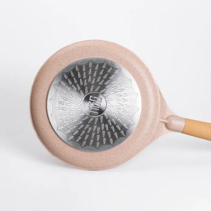 Сковорода MGC для блинов 26 см с мраморным антипригарным бежевым покрытием (HP-4-429CR) - изображение 3