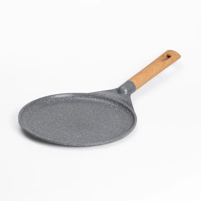 Сковорода для млинців MGC 26 см з мармуровим антипригарним покриттям сіра (HP-4-429G) - зображення 1