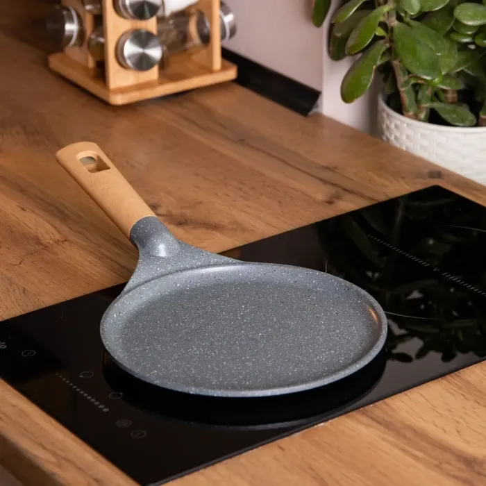 Сковорода для млинців MGC 26 см з мармуровим антипригарним покриттям сіра (HP-4-429G) - зображення 5