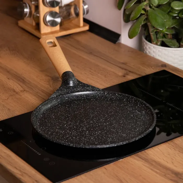 Сковорода MGC для млинців 28 см з мармуровим антипригарним покриттям чорна (HP-4-430B) - зображення 5