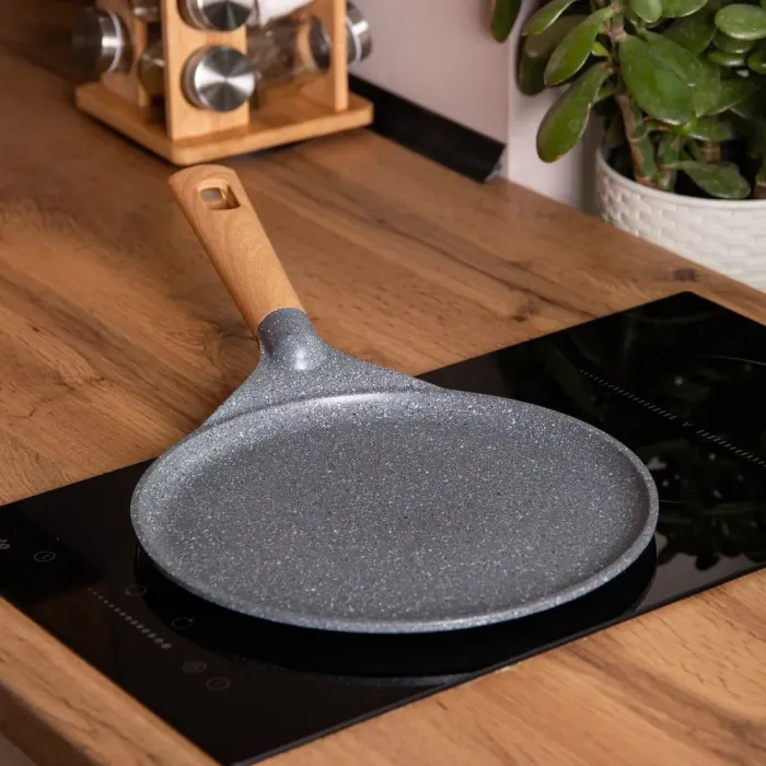 Сковорода MGC для блинов 28 см с мраморным антипригарным серым покрытием (HP-4-430G) - изображение 5