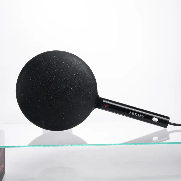 Сковорода млинниця електрична Ø20 (см) з антипригарним покриттям 600 Вт Чорний SK-07068 (SK-07068) - зображення 4