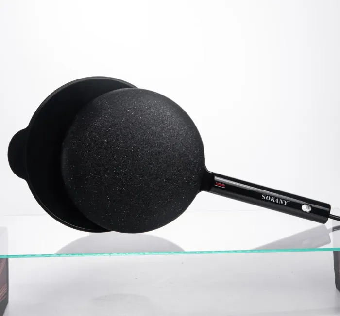 Сковорода млинниця електрична Ø20 (см) з антипригарним покриттям 600 Вт Чорний SK-07068 (SK-07068) - зображення 7