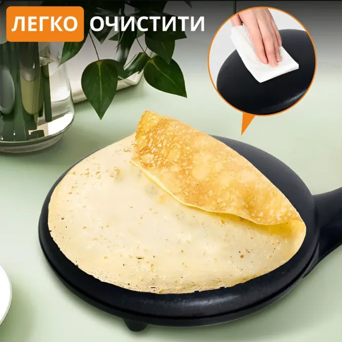 Сковорода млинниця електрична з антипригарним покриттям діаметр 20 см Sokany 650 Вт (SK5208) - зображення 3