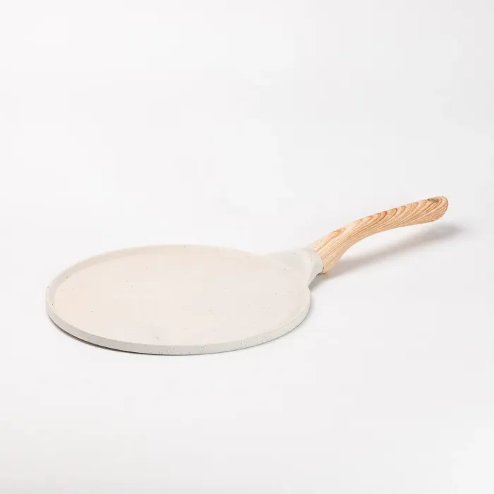 Сковорода для млинців кругла 26,5 см з антипригарним покриттям бежева (HP39580W) - зображення 1