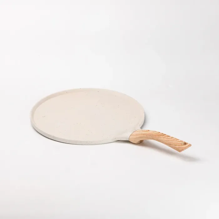 Сковорода для млинців кругла 26,5 см з антипригарним покриттям бежева (HP39580W) - зображення 2