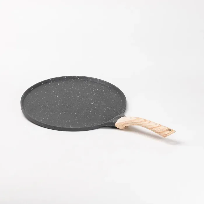 Сковорода для млинців кругла 26,5 см з антипригарним покриттям сіра (HP39580C) - зображення 3
