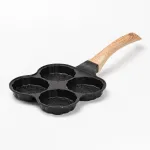 Сковорода для оладок, яєць, панкейків порційна на 4 секції антипригарна пательня чорна (HP39576B)