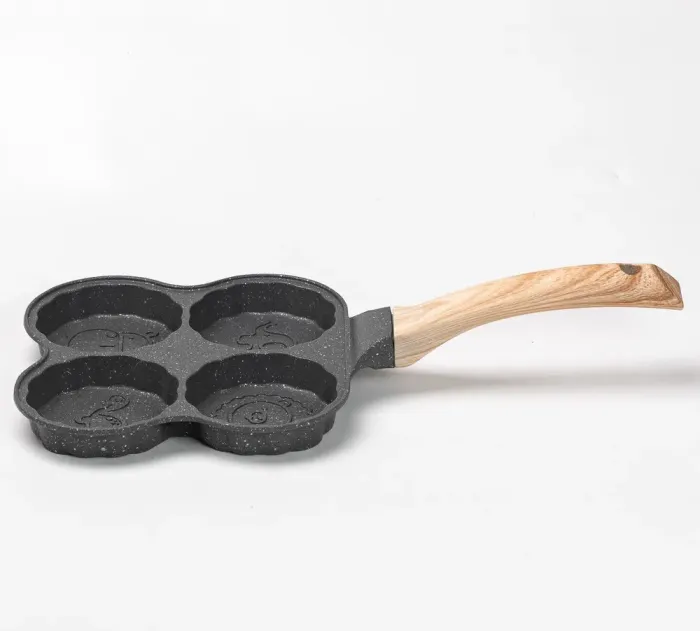 Сковорода для оладий, яиц, панкейков порционная на 4 секции антипригарная сковорода серая (HP39576C) - изображение 2