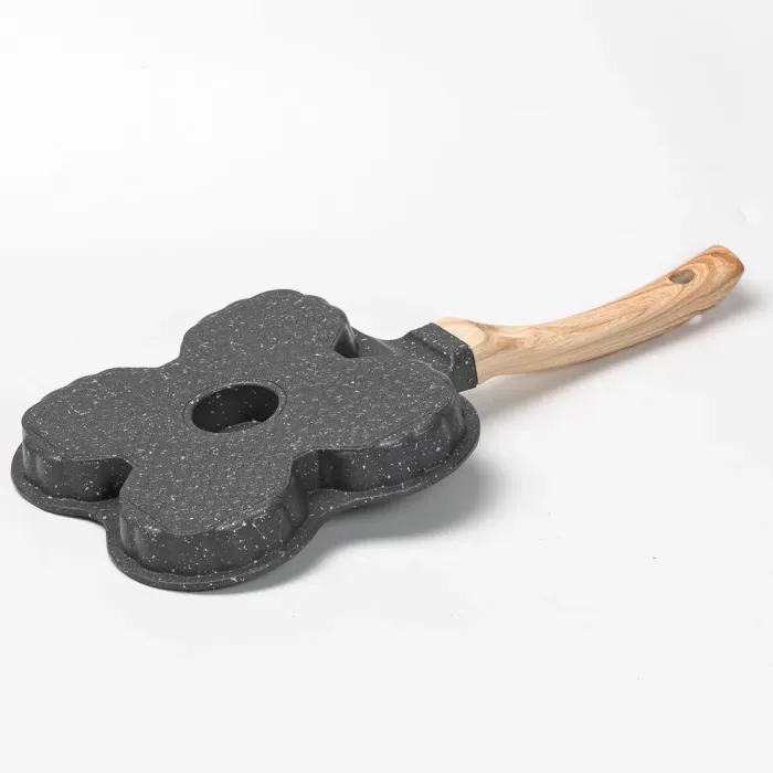 Сковорода для оладий, яиц, панкейков порционная на 4 секции антипригарная сковорода серая (HP39576C) - изображение 4