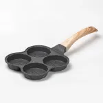 Сковорода для оладок, яєць, панкейків порційна на 4 секції антипригарна пательня сіра (HP39576C)