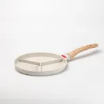 Сковорода гриль Ø 25 см на три секції пательня з антипригарним покриттям кругла бежева (HP39575W)