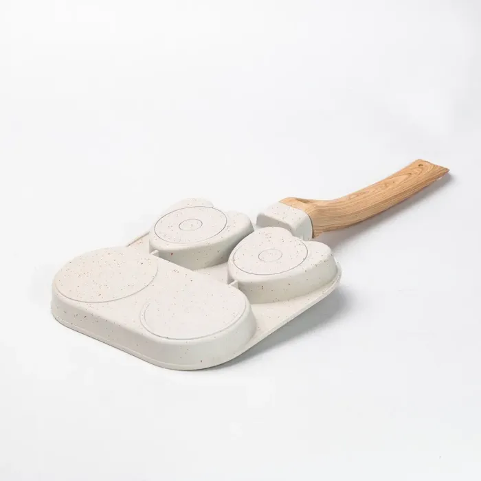 Сковорода квадратная порционная на 3 секции сковорода с антипригарным покрытием для всех бежевых плит (HP39569W) - изображение 2