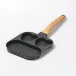 Сковорода квадратна порційна на 3 секції пательня з антипригарним покриттям для всіх плит сіра (HP39569C)