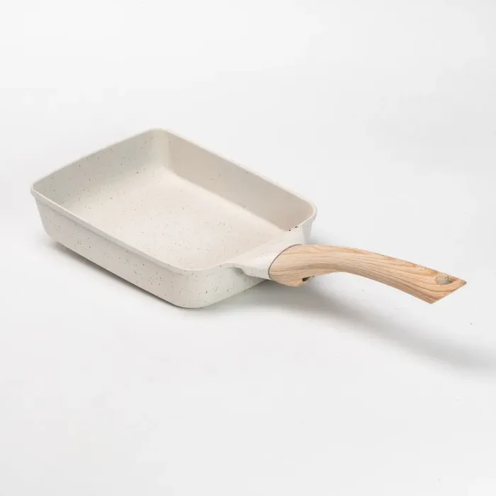 Сковорода прямоугольная глубокая 800 (мл) с антипригарным покрытием для всех бежевых плит (HP39573W) - изображение 4