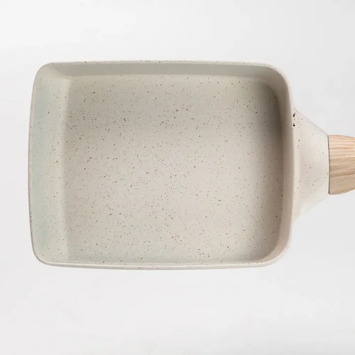 Сковорода прямоугольная глубокая 800 (мл) с антипригарным покрытием для всех бежевых плит (HP39573W) - изображение 5