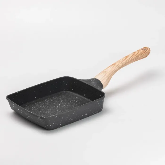 Сковорода прямоугольная глубокая 800 (мл) с антипригарным покрытием для всех плит серая (HP39573C) - изображение 1