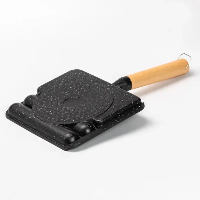 Сковорода прямоугольная на 3 секции сковорода с антипригарным покрытием для всех плит черная (HP39572B) - изображение 5