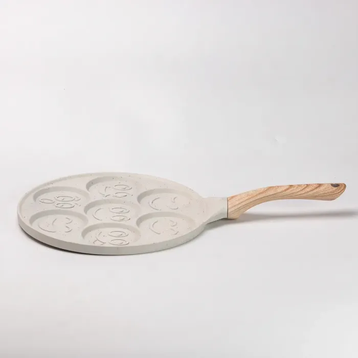 Сковорода смайл Ø 26.5 (см) на 7 секцій для панкейків бежева (HP39584W) - зображення 4