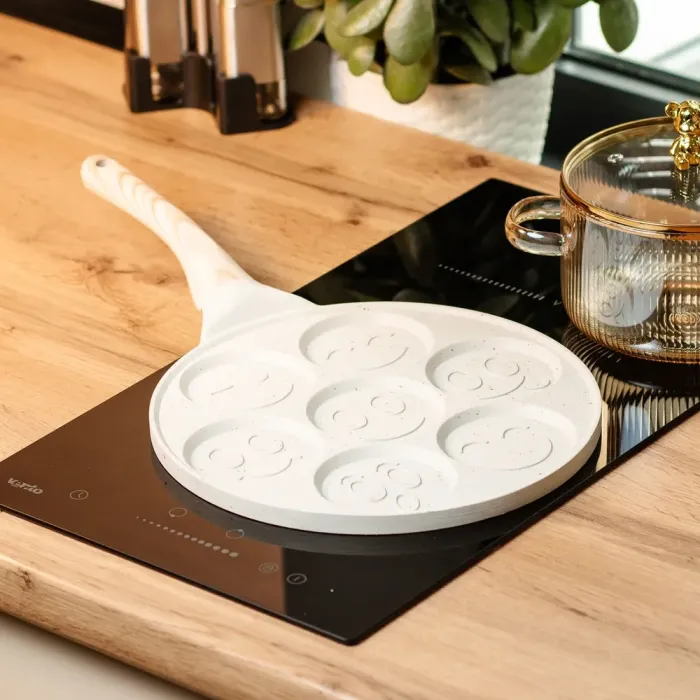 Сковорода смайл Ø 26.5 (см) на 7 секцій для панкейків бежева (HP39584W) - зображення 5