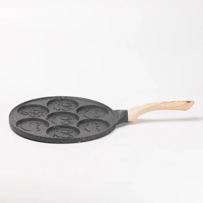 Сковорода смайл Ø 26.5 (см) на 7 секцій для панкейків чорна (HP39584B) - зображення 2