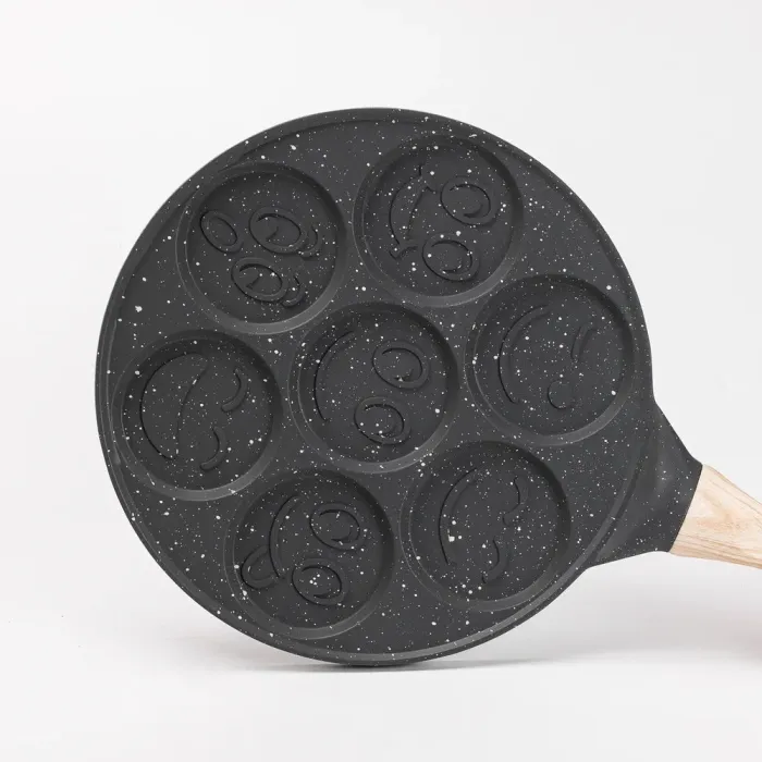 Сковорода смайл Ø 26.5 (см) на 7 секцій для панкейків чорна (HP39584B) - зображення 4