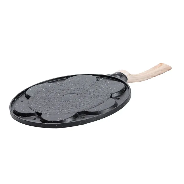 Сковорода смайл Ø 26.5 (см) на 7 секцій для панкейків чорна (HP39584B) - зображення 5