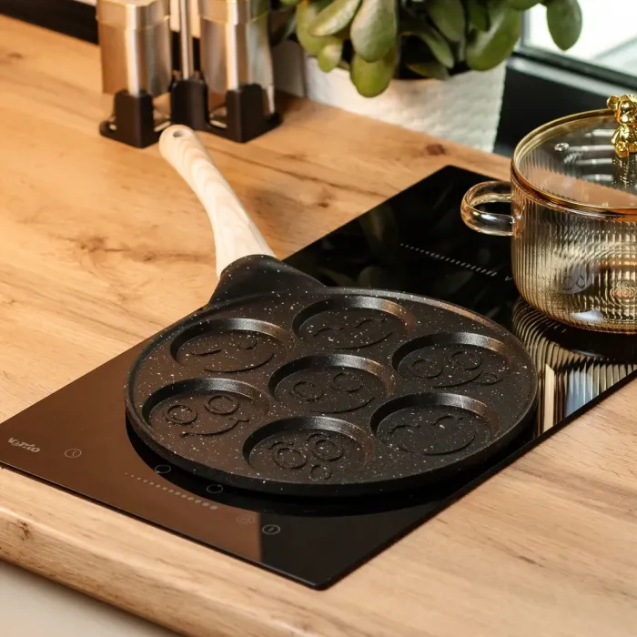 Сковорода смайл Ø 26.5 (см) на 7 секцій для панкейків чорна (HP39584B) - зображення 6